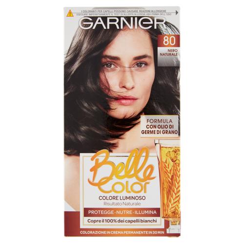 Garnier Belle Color Colore Luminoso, Tinta per Capelli Bianchi 80 Nero Naturale