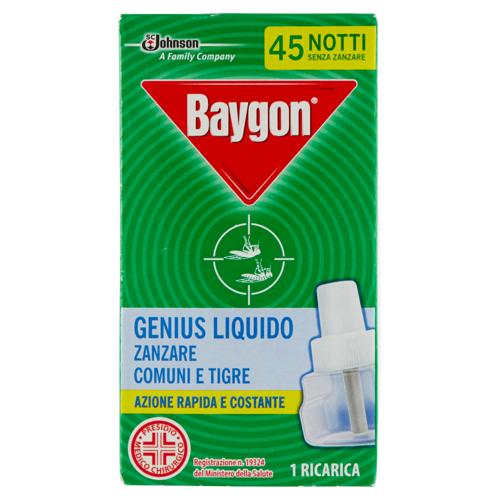 Baygon Genius Liquido Zanzare Comuni e Tigre 1 Ricarica 27 ml