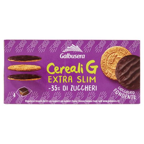 Galbusera Cereali G Extra Slim Cioccolato Fondente 4 x 30 g