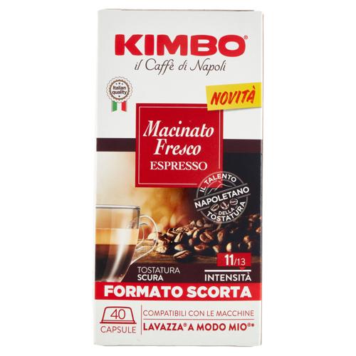 Kimbo Macinato Fresco Espresso Capsule Compatibili con le Macchine Lavazza A Modo Mio* 40 x 7,5 g