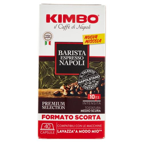 Kimbo Barista Espresso Napoli Capsule Compatibili con le Macchine Lavazza A Modo Mio* 40 x 7,5 g