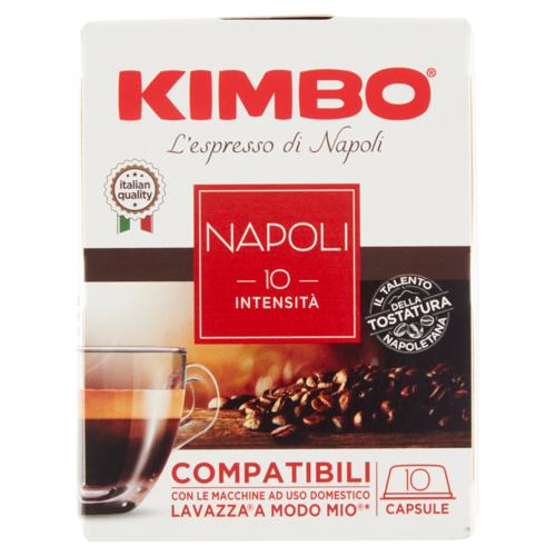 Kimbo Napoli Capsule Compatibili con le Macchine ad Uso Domestico Lavazza a Modo Mio* 10 x 7,5 g