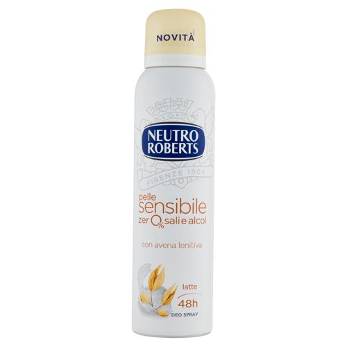 Neutro Roberts pelle sensibile zero% sali e alcol latte Deo Spray 150 ml