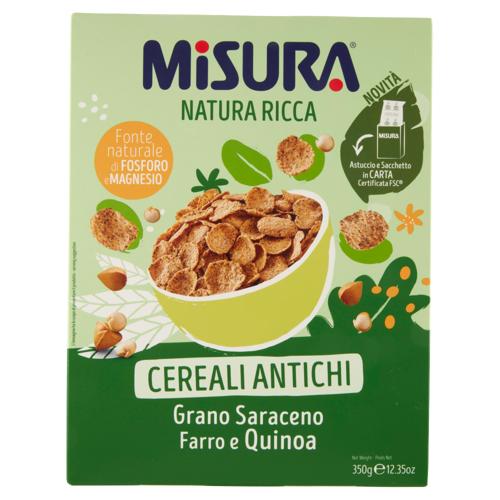 Misura Natura Ricca Cereali Antichi Grano Saraceno Farro e Quinoa 350 g
