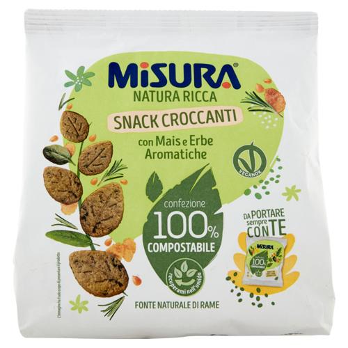 Misura Natura Ricca Snack Croccanti con Mais e Erbe Aromatiche 7 x 32 g