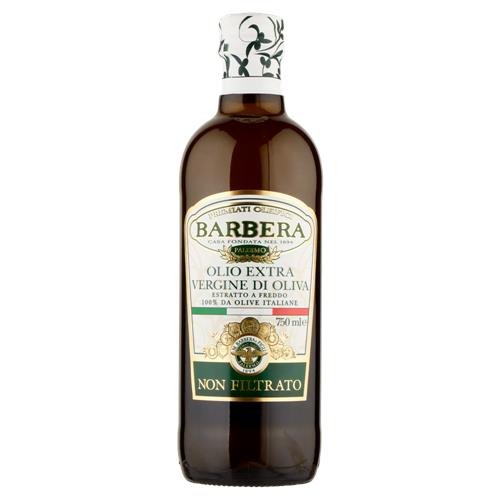 Barbera Non Filtrato Olio Extra Vergine di Oliva 100% da Olive Italiane 750 ml