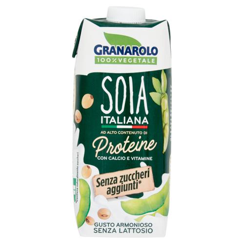 Granarolo 100% Vegetale Soia Italiana ad Alto Contenuto di Proteine Senza zuccheri aggiunti* 500 ml