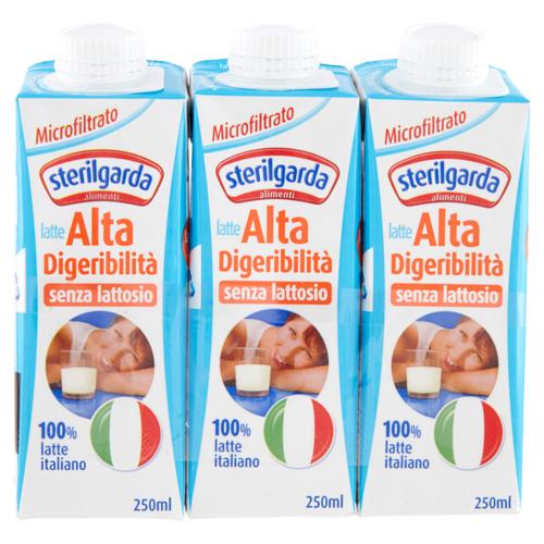 sterilgarda latte Alta Digeribilità senza lattosio Microfiltrato 3 x 250 ml