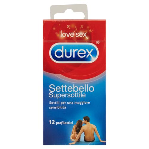 Durex Settebello Super Sottile Preservativi, 12 Profilattici