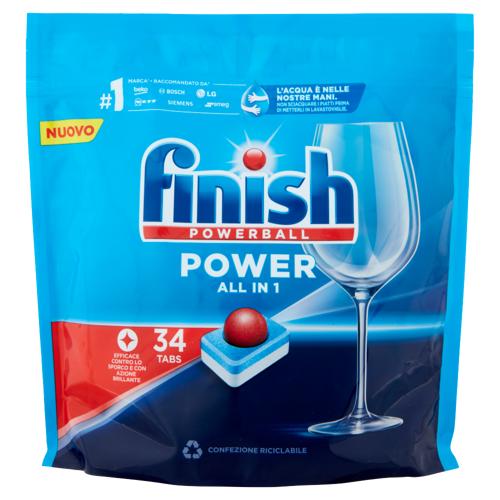 Finish Power All in One Regular pastiglie lavastoviglie 34 lavaggi 544 gr