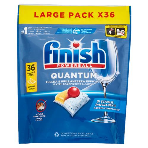 Finish Quantum Limone pastiglie lavastoviglie 36 lavaggi 374,4 g