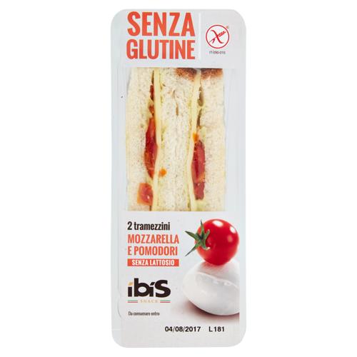 Ibis Snack 2 tramezzini Mozzarella e Pomodori Senza Glutine 150 g