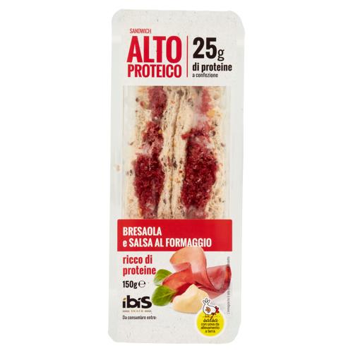 ibis Snack Sandwich Alto Proteico Bresaola e Salsa al Formaggio 150 g