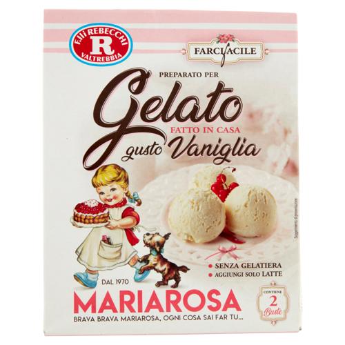 Mariarosa Farci facile Preparato per Gelato Fatto in Casa gusto Vaniglia 2 x 54 g