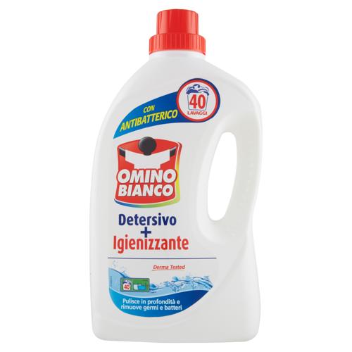 Omino Bianco - Detersivo Lavatrice Igienizzante Liquido, 40 Lavaggi, 2000 ml