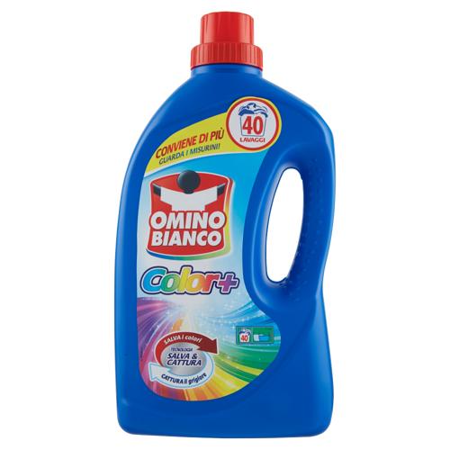 Omino Bianco - Detersivo Lavatrice Liquido Color+, per Capi Colorati, 40 Lavaggi, 2000 ml