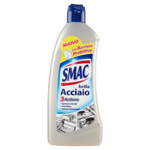 Smac - Brilla Acciaio Crema, Detergente per Superfici in Acciaio, Azione Lucidante 520 ml