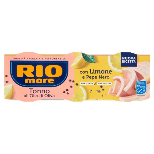 Rio mare Tonno all'Olio di Oliva con Limone e Pepe Nero 3 x 65 g