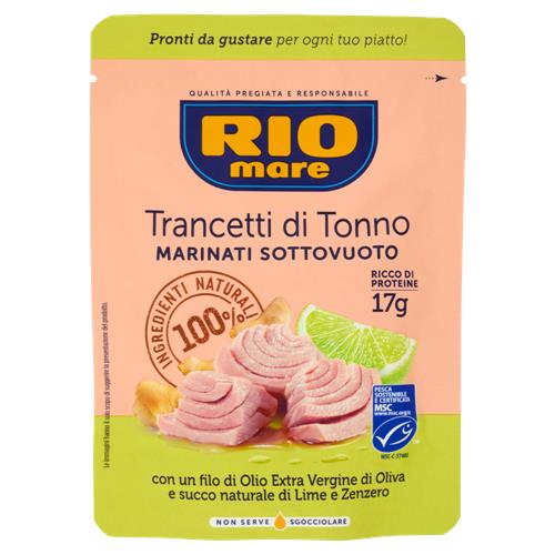 Rio mare Trancetti di Tonno con un filo di Olio Extra Vergine di Oliva e succo di Lime e Zenzero 70g