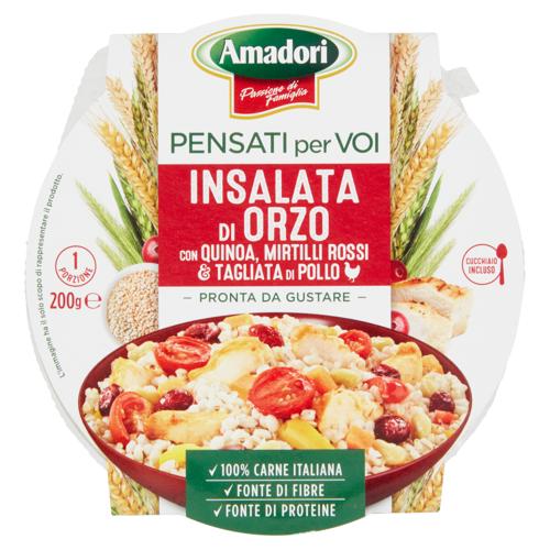 Amadori Pensati per Voi Insalata di Orzo con Quinoa, Mirtilli Rossi & Tagliata di Pollo 200 g