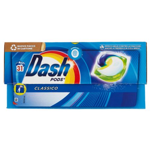 Dash Pods Detersivo Lavatrice In Capsule, Classico, 31 Lavaggi 604,5 g