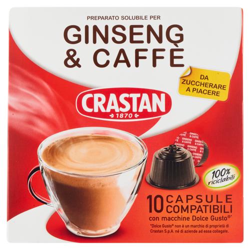 Crastan Preparato Solubile per Ginseng & Caffè Capsule Compatibili con macchine Dolce Gusto* 10x9,0g
