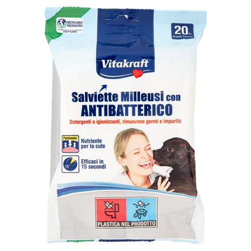 Vitakraft Salviette Milleusi con Antibatterico 20 pz