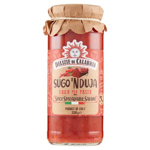 Delizie di Calabria Sugo 'Nduja Sugo per Pasta con Spicy Spreadable Salami 330 g