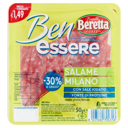 Fratelli Beretta Ben essere Salame Milano 50 g
