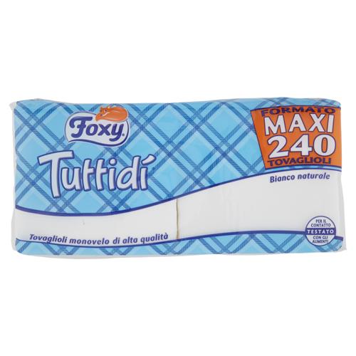 Foxy TuttiDì Maxi 240 Tovaglioli Monovelo 33x33 bianco naturale