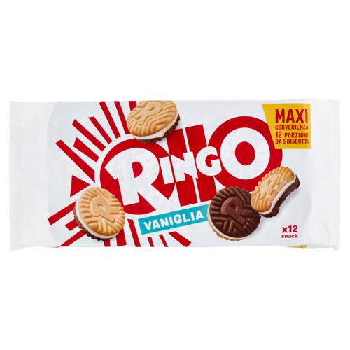 Ringo Vaniglia Biscotti Farciti con Crema Vaniglia Snack Merenda 12 porzioni, 660 g