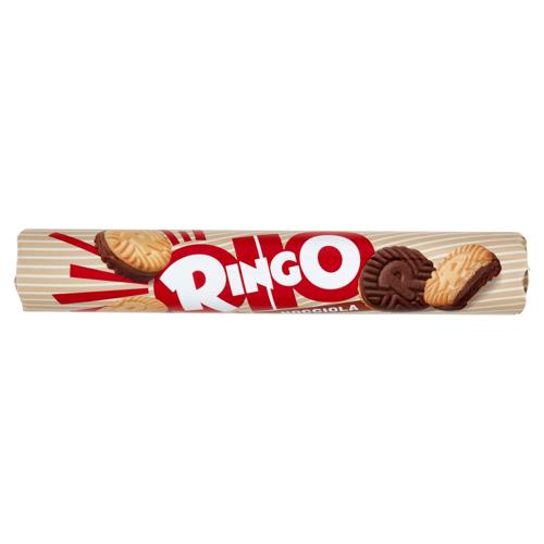 Ringo Nocciola Biscotti Farciti con Crema Nocciola e Cioccolato Snack merenda Tubo 165g