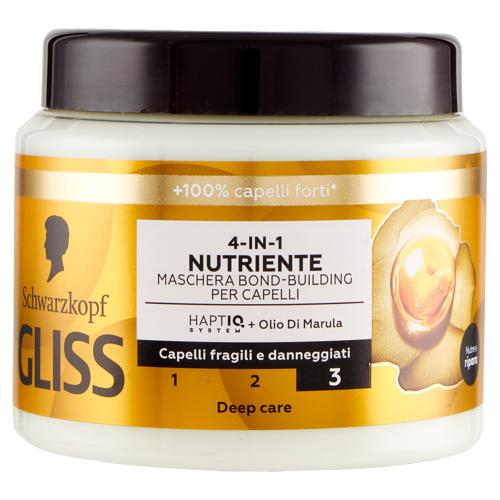 Gliss 4-in-1 Nutriente Maschera Bond-Building per Capelli 400 ml