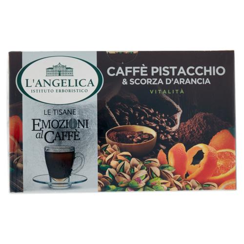 L'Angelica Le Tisane Emozioni al Caffè Caffè Pistacchio & Scorza d'Arancia Vitalità 15 Filtri 25,5 g
