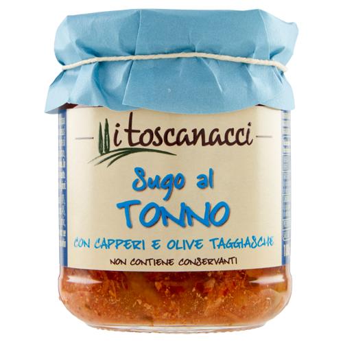 I toscanacci Sugo al Tonno con Capperi e Olive Taggiasche 180 g