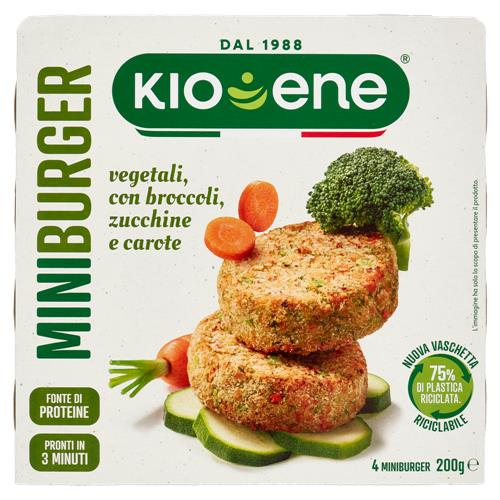 Kioene 4 Miniburger vegetali con broccoli, zucchine e carote 200 g