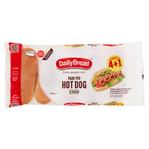 DailyBread Pane per Hot Dog Panini 5 x 62,5 g