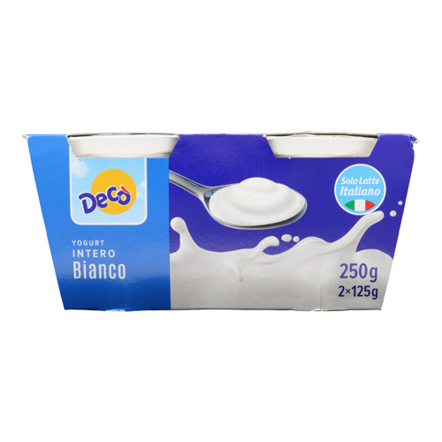 Yogurt intero bianco gr 125 x2