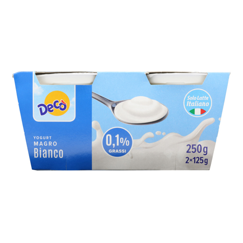 Yogurt magro bianco gr 125 x2