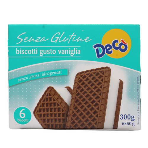 Biscotti vaniglia senza glutine 6 pezzi gr 300