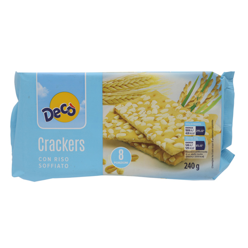 Crackers con riso soffiato gr 240