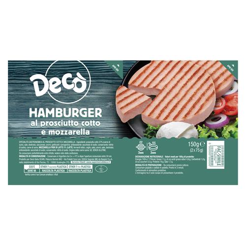 Decò hamburger cotto e mozzarella