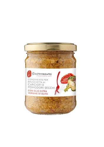 GASTRONAUTA CONDIMENTO A BASE DI CARCIOFI E POMODORI SECCHI CON OLIO EXTRA VERGINE DI OLIVA