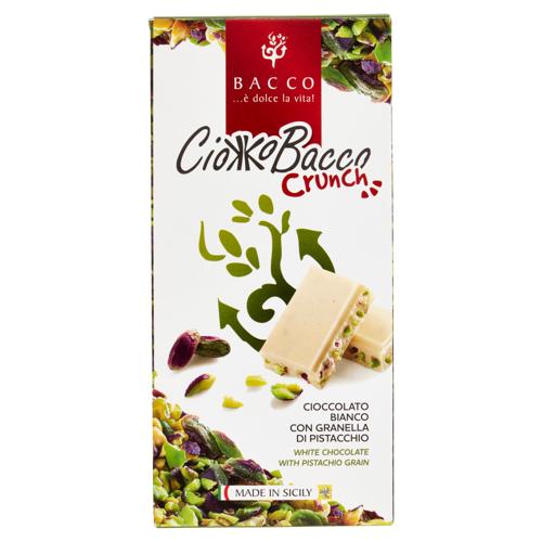 Bacco CiokkoBacco Crunch Cioccolato Bianco con Granella di Pistacchio 100 g