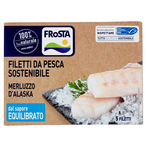 Frosta Filetti da Pesca Sostenibile Merluzzo d'Alaska 5 Filetti 340 g
