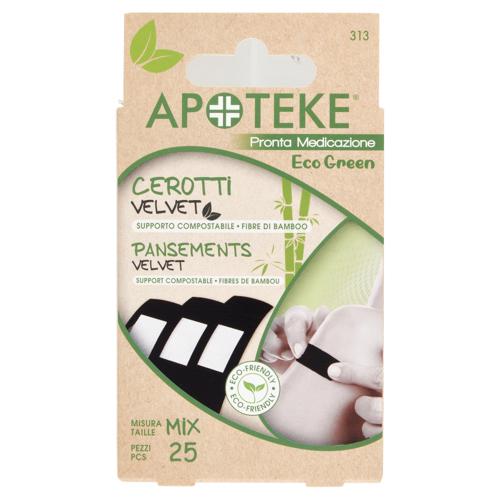 Apoteke Pronta Medicazione Eco Green Cerotti Velvet Misura Mix 25 pz