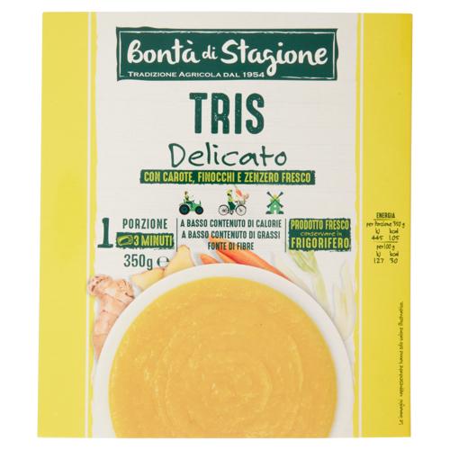 Bontà di Stagione Tris Delicato con Carote, Finocchi e Zenzero Fresco 350 g