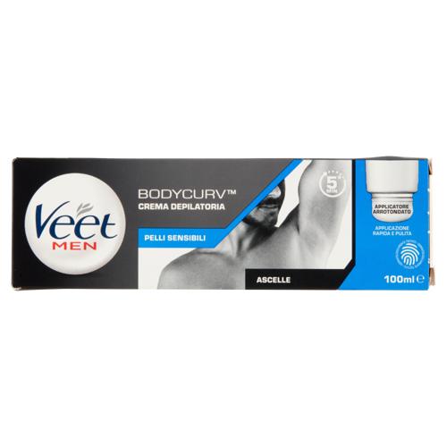 Veet For Men Crema Depilatoria Ascelle, Pelli Sensibili, 100 ml