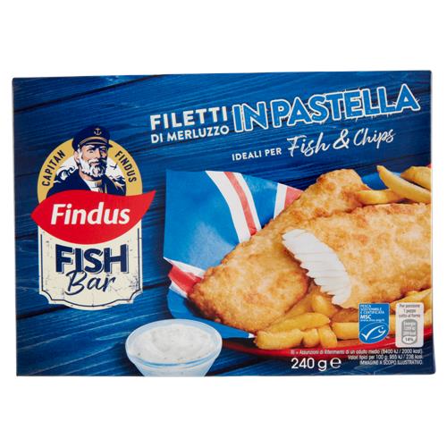 Capitan Findus Fish Bar Filetti di Merluzzo in Pastella 240 g