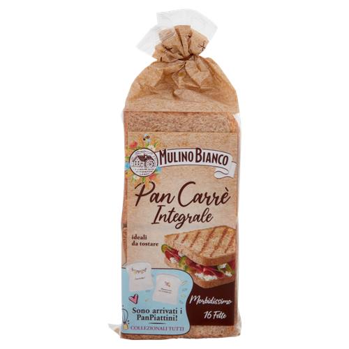Mulino Bianco Pan Carrè Pane Integrale Ideale per Toast 16 fette 315g